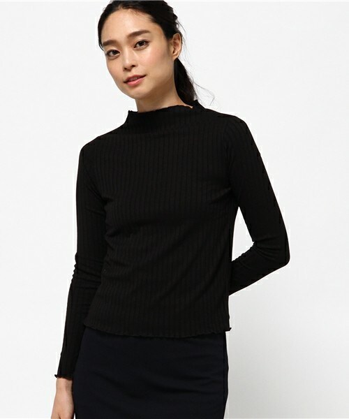 Cheek(チーク)の「メローリブロングスリーブ(Tシャツ/カットソー・レディース・オフホワイト/ブラック/グレー/ピンクベージュ/ワイン・MEDIUM)」の3枚目の写真