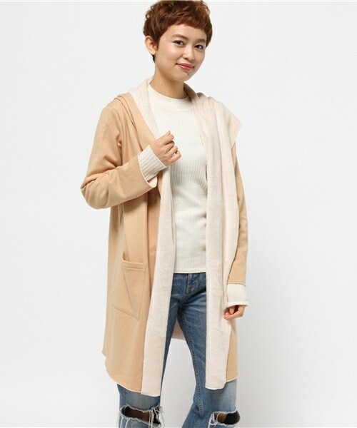 INTERPLANET WINGS(インタープラネットウィング)の「TCファーフーテッドトッパー(その他アウター・レディース・グレー/ネイビー/キャメル・FREE)」の3枚目の写真