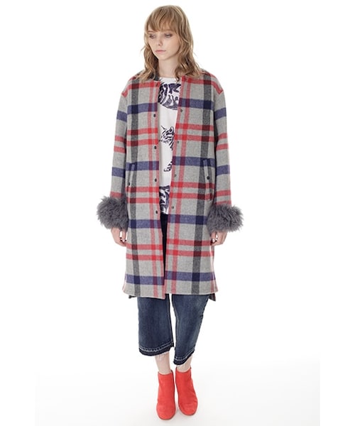 Diagram Grace Continental グレースコンチネンタル の チェック柄コート ジャケット アウター Wear