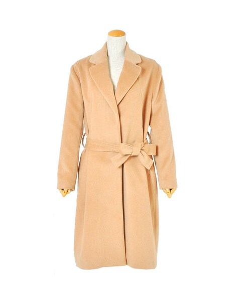 flower（フラワー）の「loose long coat～ルーズロングコート（その他アウター・レディース・gray/brown・FREE）」の2枚目の写真