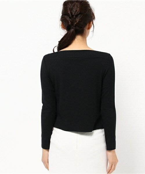 Bab Bou Jeloud（バブブージュルード）の「【Bab】リブニットオフショルダートップス（ニット/セーター・レディース・ピンク/ブラック/ブラウン/カーキ・FREE）」の12枚目の写真