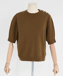 DHOLIC | ショルダーパールボタンニットプルオーバー(ニット/セーター)