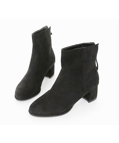 DHOLIC（ディーホリック）の「スエードライクアンクルブーツ（ブーツ・レディース・サーモンピンク/カーキベージュ/ブラック・230/235/240/245/250）」の2枚目の写真