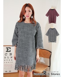 KORMARCH | ツイードフリンジワンピース(ワンピース)