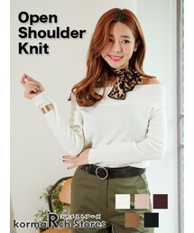 KORMARCH | オフショルダーニットプルオーバー(ニット/セーター)