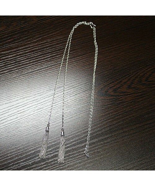 CHOUCHOU（チュチュ）の「チェーンフリンジチョーカー（ネックレス・レディース・シルバー・Free）」の2枚目の写真