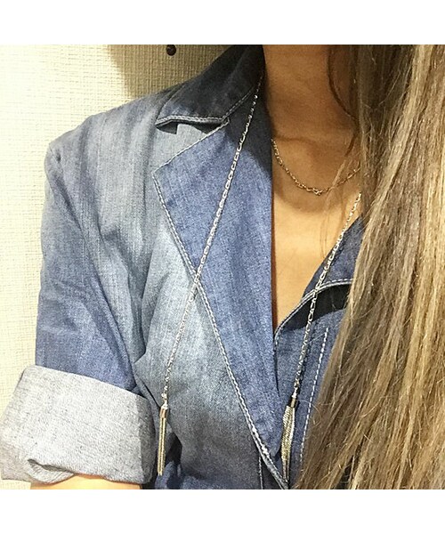 CHOUCHOU（チュチュ）の「チェーンフリンジチョーカー（ネックレス・レディース・シルバー・Free）」の3枚目の写真