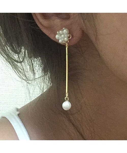 CHOUCHOU（チュチュ）の「スティックパール　ピアス/イヤリング（ピアス（両耳用）・レディース・シルバー/ゴールド・Free）」の6枚目の写真