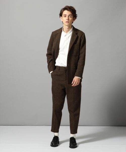 HARE（ハレ）の「ツイードテーパードパンツ（パンツ・グレー/ブラウン/ネイビー）」の4枚目の写真