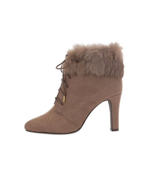 31 Sons de mode(トランテアン ソン ドゥ モード)の「ファー取り外しレースアップブーツ(シューズ・レディース・チャコールグレー/ブラック/ブラウン・S/M/L)」の4枚目の写真