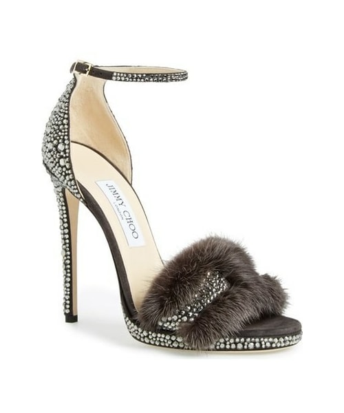 JIMMY CHOO（ジミーチュウ）の「Jimmy Choo 'Kaylee' Genuine Mink Fur