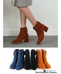 KORMARCH | バックルスエードアンクルブーツ(サンダル)