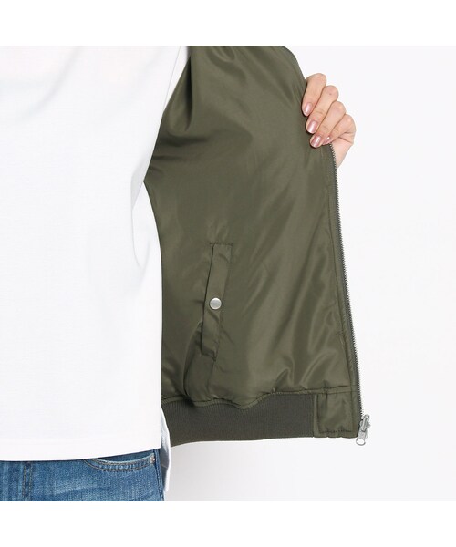 OZOC（オゾック）の「キルティングリバーシブルブルゾン（ジャケット/アウター・レディース・カーキ/ブラック/ネイビー・その他）」の9枚目の写真