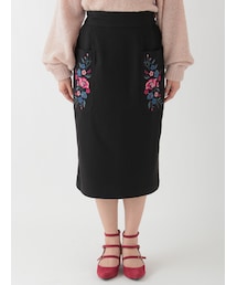 w closet | 刺繍入りタイトスカート(スカート)