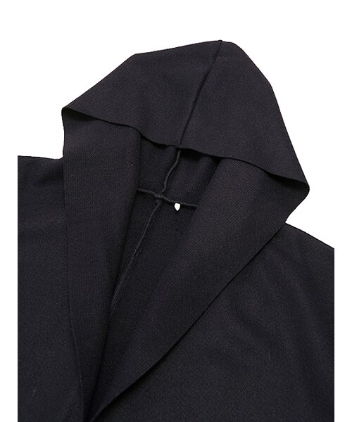 w closet（ダブルクローゼット）の「フード付コーディガン（ジャケット/アウター・レディース・グレー/レンガ/ネイビー・FREE）」の7枚目の写真