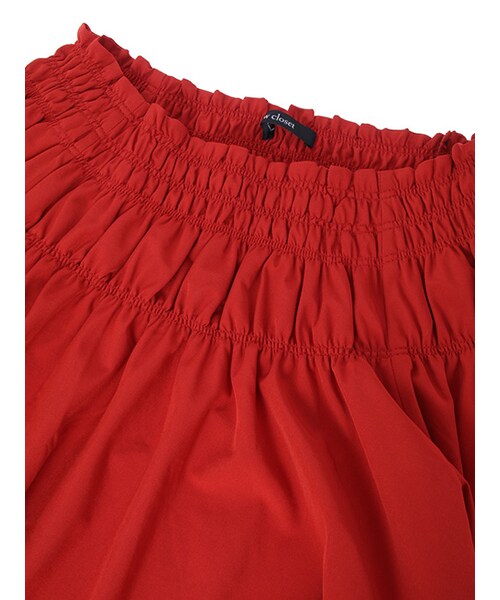 w closet（ダブルクローゼット）の「2wayシャーリングプルオーバー（トップス・レディース・レッド/Dブラウン/ブラック・FREE）」の7枚目の写真