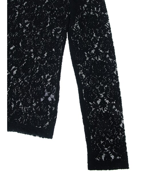 w closet（ダブルクローゼット）の「花柄総レースプルオーバー（トップス・レディース・オフホワイト/ブラック・FREE）」の4枚目の写真