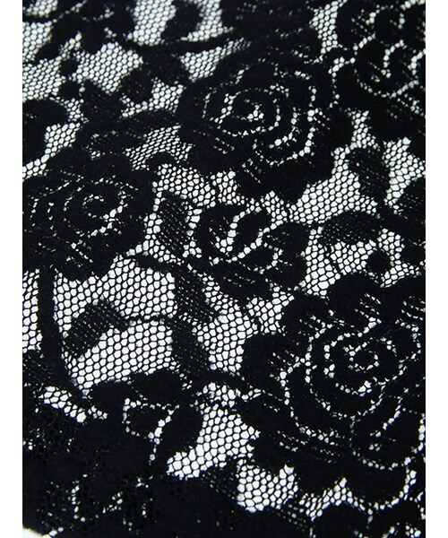 w closet（ダブルクローゼット）の「花柄総レースプルオーバー（トップス・レディース・オフホワイト/ブラック・FREE）」の7枚目の写真