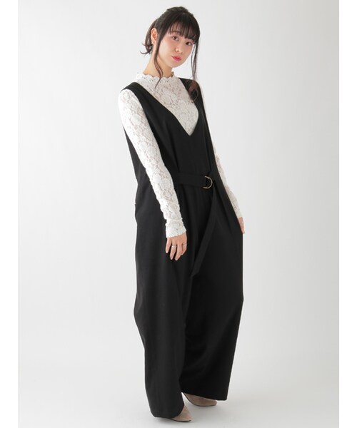 w closet（ダブルクローゼット）の「花柄総レースプルオーバー（トップス・レディース・オフホワイト/ブラック・FREE）」の8枚目の写真