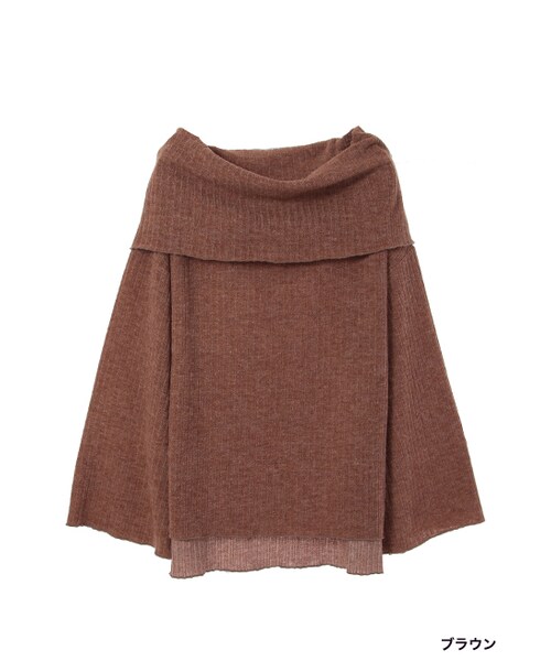 w closet（ダブルクローゼット）の「ワイドリブオフショルプルオーバー（トップス・レディース・ブラウン/エンジ/ブラック・FREE）」の2枚目の写真