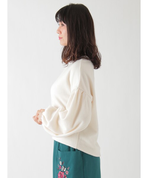 w closet（ダブルクローゼット）の「バルーンスリーブプルオーバー（トップス・レディース・アイボリー/Sグレー/ピンクベージュ/レンガ・FREE）」の6枚目の写真
