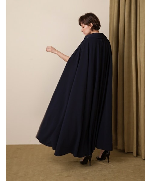 Marjorie（マージョリー）の「魔術師，兩件式披風大翻領背心長外套（ジャケット/アウター・レディース・深藍/杏・F）」の7枚目の写真