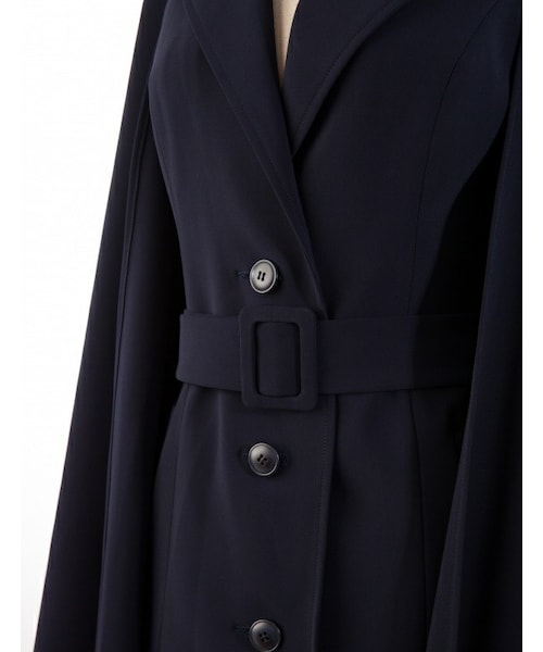 Marjorie（マージョリー）の「魔術師，兩件式披風大翻領背心長外套（ジャケット/アウター・レディース・深藍/杏・F）」の10枚目の写真