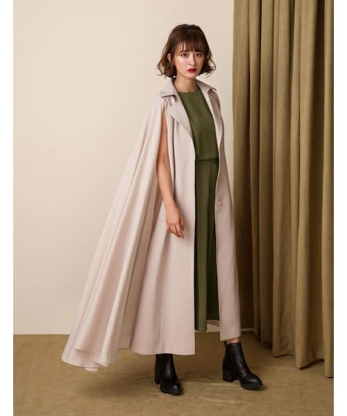 Marjorie（マージョリー）の「魔術師，兩件式披風大翻領背心長外套（ジャケット/アウター・レディース・深藍/杏・F）」の12枚目の写真