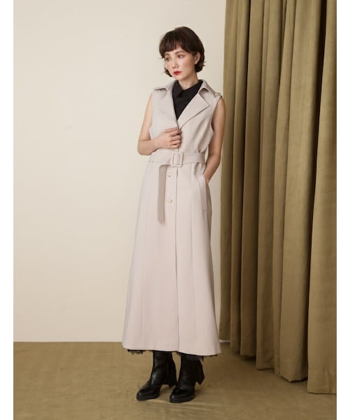 Marjorie（マージョリー）の「魔術師，兩件式披風大翻領背心長外套（ジャケット/アウター・レディース・深藍/杏・F）」の16枚目の写真