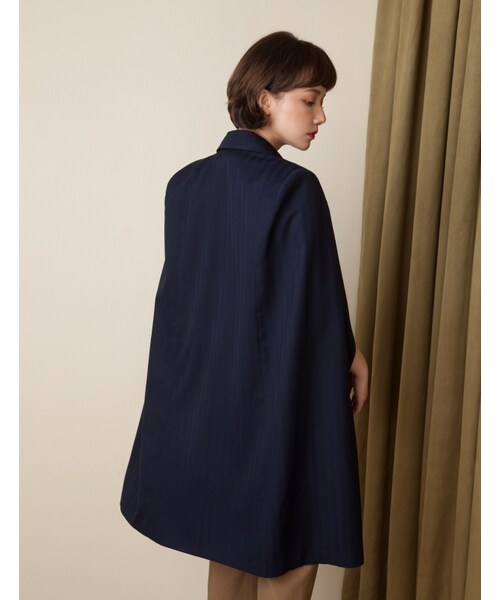 Marjorie（マージョリー）の「夜行動物，披風式特殊剪裁西裝外套（ジャケット/アウター・レディース・黑/深藍・F）」の14枚目の写真