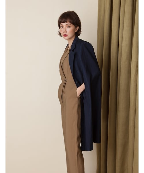 Marjorie（マージョリー）の「夜行動物，披風式特殊剪裁西裝外套（ジャケット/アウター・レディース・黑/深藍・F）」の16枚目の写真