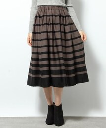Andemiu | ランダムボーダーミディスカート(スカート)