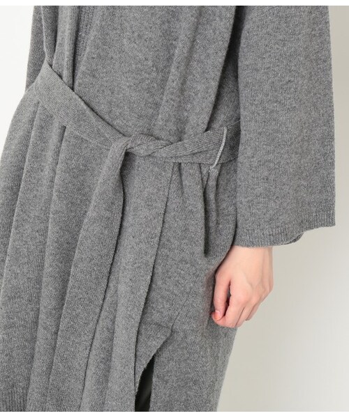 LE JUN（ルジュン）の「ラムウールV/N深スリットニットワンピース（ワンピース/ドレス・ブラック/グレー・F）」の8枚目の写真