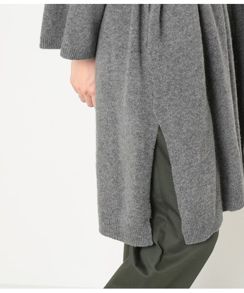 LE JUN（ルジュン）の「ラムウールV/N深スリットニットワンピース（ワンピース/ドレス・ブラック/グレー・F）」の9枚目の写真