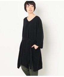 LE JUN | ラムウールV/N深スリットニットワンピース(ワンピース/ドレス)