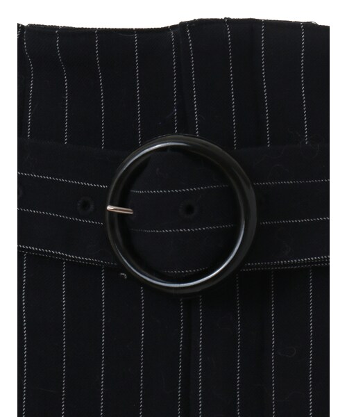 31 Sons de mode（トランテアン　ソン　ドゥ　モード）の「ベルト付ハイウエストロングパンツ〔冬ジャーナル#01掲載〕《予約アイテム》（パンツ・レディース・ネイビー/キャメル/ライトグレー・36/38）」の4枚目の写真