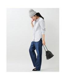 オーラリー　イエナ　AURALEE IENA　バンドカラー　シャツ　ホワイト IENA（イエナ）の「AURALEE 別注バンドカラーシャツ（）」 - WEAR