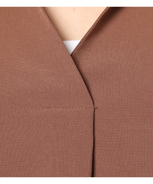 laboratory work(ラボラトリーワーク)の「ストレッチローンスキッパーシャツ(トップス・レディース・オフホワイト/ブラウン/カーキ・M)」の10枚目の写真