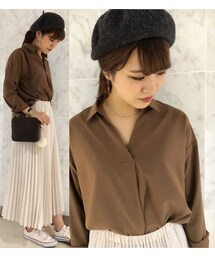 laboratory work | ストレッチローンスキッパーシャツ(トップス)