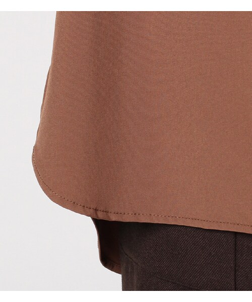 laboratory work(ラボラトリーワーク)の「ストレッチローンスキッパーシャツ(トップス・レディース・オフホワイト/ブラウン/カーキ・M)」の9枚目の写真