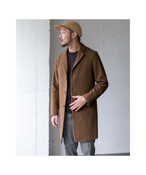 URBAN RESEARCH DOORS(アーバンリサーチドアーズ)の「Melton Chesterfield Coat(ジャケット/アウター・メンズ・Camel/Black/Navy/Charcoal・36/38/40)」の6枚目の写真