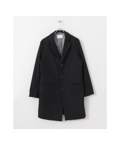 URBAN RESEARCH DOORS(アーバンリサーチドアーズ)の「Melton Chesterfield Coat(ジャケット/アウター・メンズ・Camel/Black/Navy/Charcoal・36/38/40)」の2枚目の写真