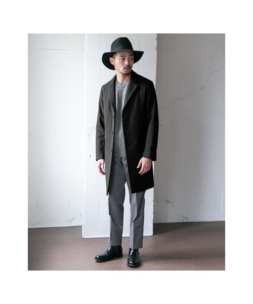 URBAN RESEARCH DOORS(アーバンリサーチドアーズ)の「Melton Chesterfield Coat(ジャケット/アウター・メンズ・Camel/Black/Navy/Charcoal・36/38/40)」の12枚目の写真
