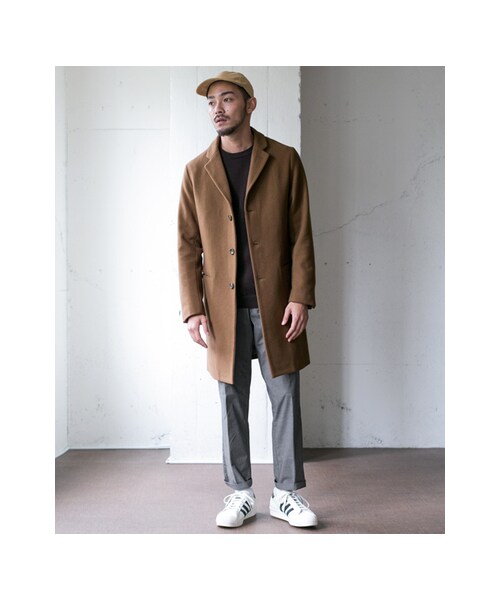 URBAN RESEARCH DOORS(アーバンリサーチドアーズ)の「Melton Chesterfield Coat(ジャケット/アウター・メンズ・Camel/Black/Navy/Charcoal・36/38/40)」の5枚目の写真