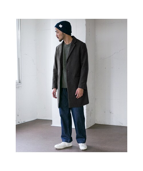 URBAN RESEARCH DOORS(アーバンリサーチドアーズ)の「Melton Chesterfield Coat(ジャケット/アウター・メンズ・Camel/Black/Navy/Charcoal・36/38/40)」の9枚目の写真