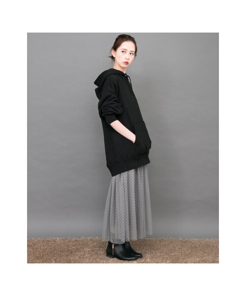 KBF（ケイビーエフ）の「【予約】チュールロングスカート（スカート・レディース・GRAY/WINE/NAVY/BLACK・one）」の14枚目の写真