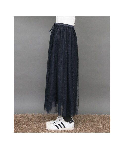 KBF（ケイビーエフ）の「【予約】チュールロングスカート（スカート・レディース・GRAY/WINE/NAVY/BLACK・one）」の19枚目の写真