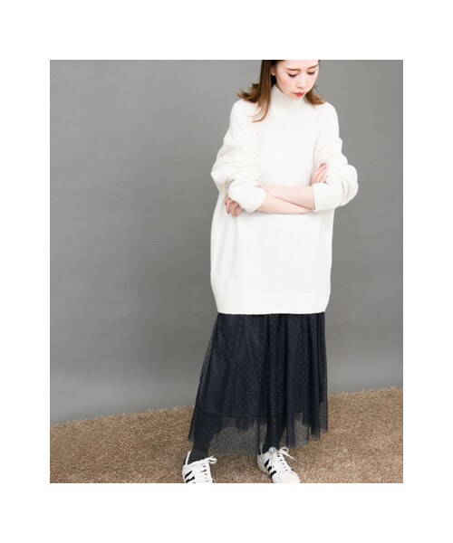 KBF（ケイビーエフ）の「【予約】チュールロングスカート（スカート・レディース・GRAY/WINE/NAVY/BLACK・one）」の16枚目の写真