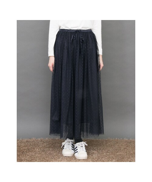 KBF（ケイビーエフ）の「【予約】チュールロングスカート（スカート・レディース・GRAY/WINE/NAVY/BLACK・one）」の18枚目の写真