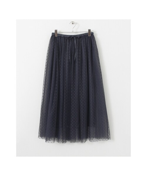 KBF（ケイビーエフ）の「【予約】チュールロングスカート（スカート・レディース・GRAY/WINE/NAVY/BLACK・one）」の3枚目の写真